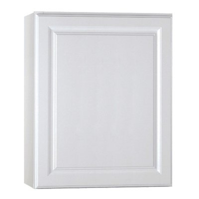 Continental Cabinets® Kitchen Wall Cabinet, Assembled, White Finish, Single-Door, 24 x 30 x 12-In.