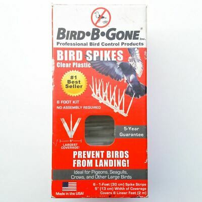 Bird-B-Gone® Bird Spikes Clear Plastic Prevent Birds From Nesting