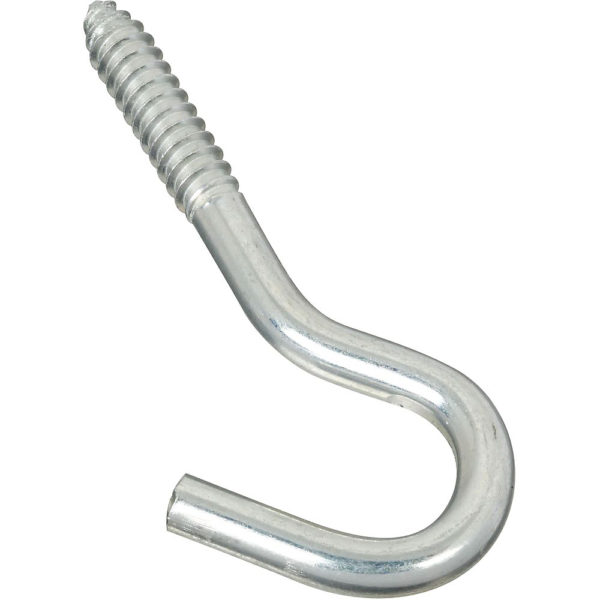 Screw Hooks, 3/8" x 4-7/8" , Zinc plated