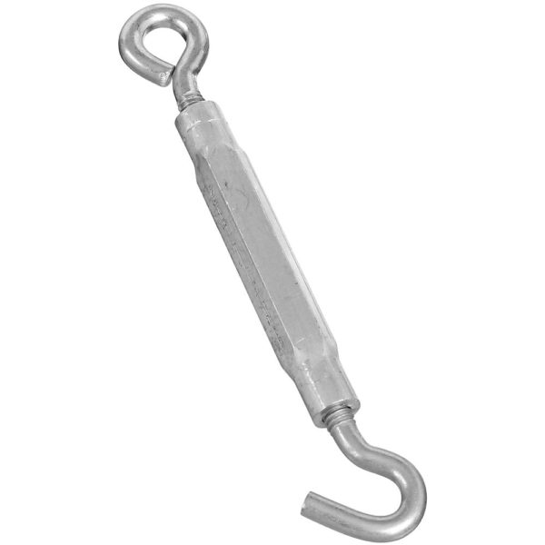 Hook/Eye Turnbuckles, 1/4" x 7-1/2" , Zinc plated