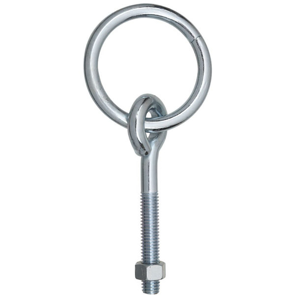 Ring Bolt, With Nut, 2-1/2", Zinc plated