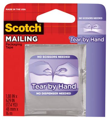 Bulk Buy: 3M™ Scotch Tear By Hand Packaging Tape 1.88"X629"