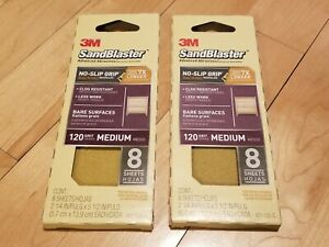 3M 2-1-4 In. X 5-.50 In. 120 Grit Maroon Sandpaper 8 Count