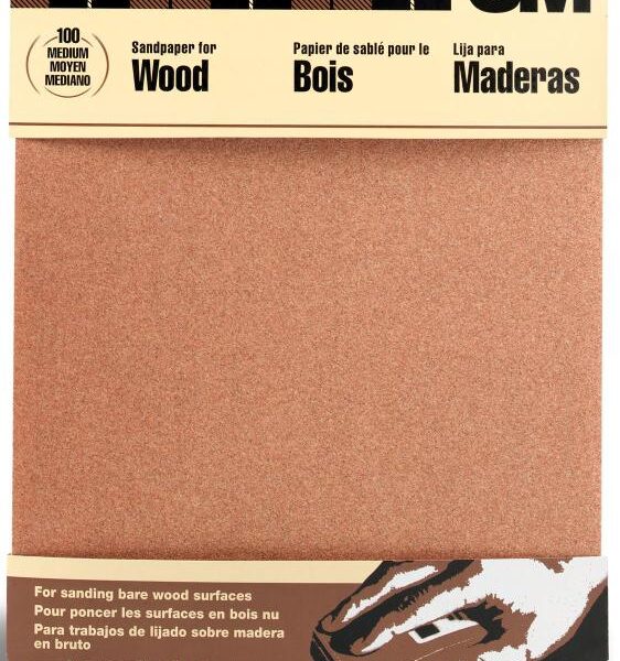 3M™ Garnet Sandpaper, Medium-Grit, 9-Inch by 11-Inch, 5-Sheet